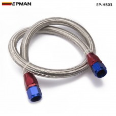 AN8-0 Universal fuel / Oil hose Kit Stainless Steel Braided hose 1meter w/ fitting EP-HS03